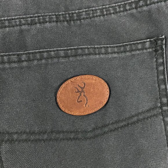 Browning Double Knee Front Pants Men's 38 x 32 Green Briar Field Hunting Canvas - Picture 7 of 14